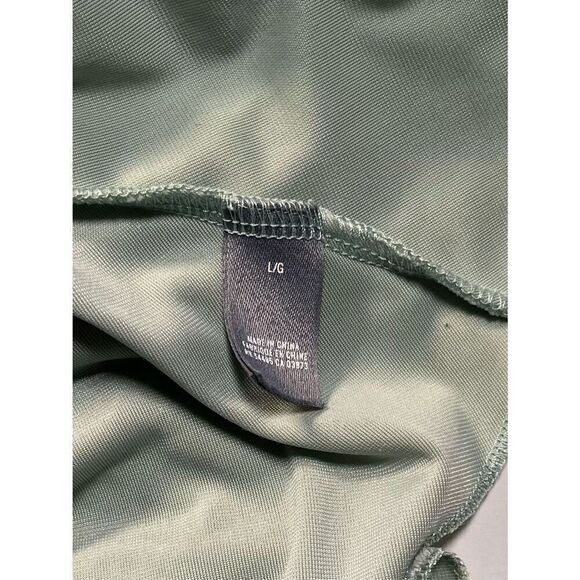 Aerie Layered Double Strap Crushed Velvet Subtle Crop Tank Mint Green Size Large - Picture 6 of 9